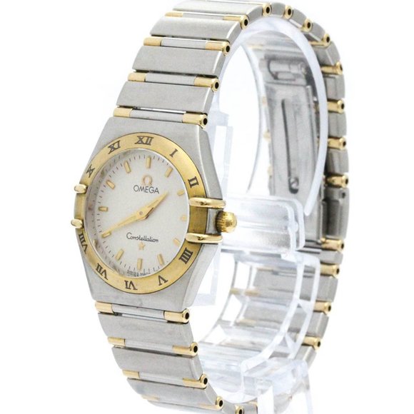 Polished OMEGA Constellation 18K Gold Steel Ladies Watch 1372.30 BF578003 - Picture 2 of 8